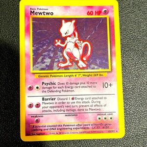 Mewteo Base Set 010/102 Decent/Good Condition